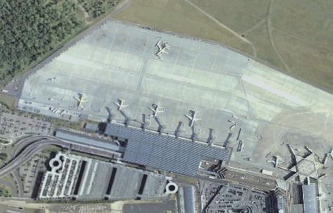 Luftbild Vorfeld Flughafen Köln/Bonn