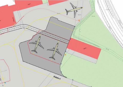 Lageplan der Vorfeldflächen Ost Flughafen Saarbrücken