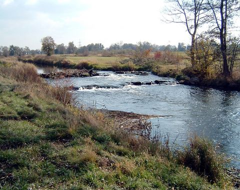 Flußbett der Schmutter bei Augsburg